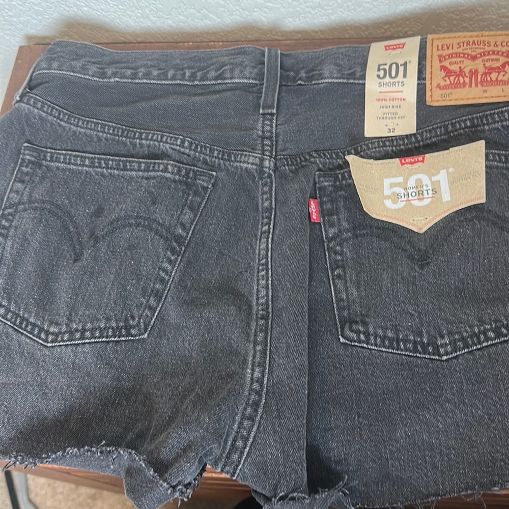 501 Levi Black Shorts Size 32